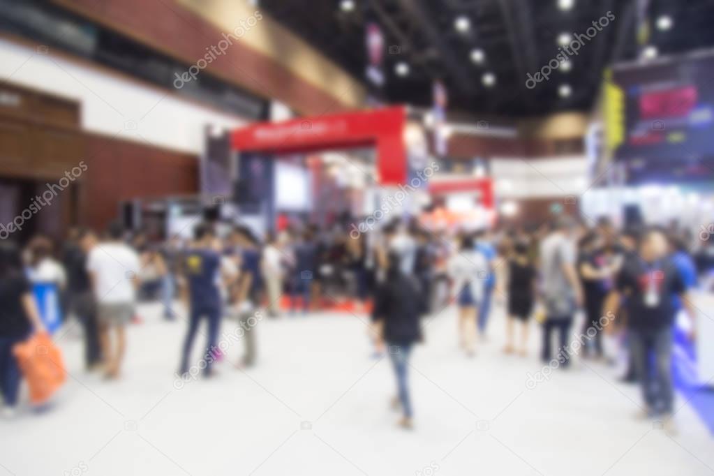 Abstract blurred event with people for background.