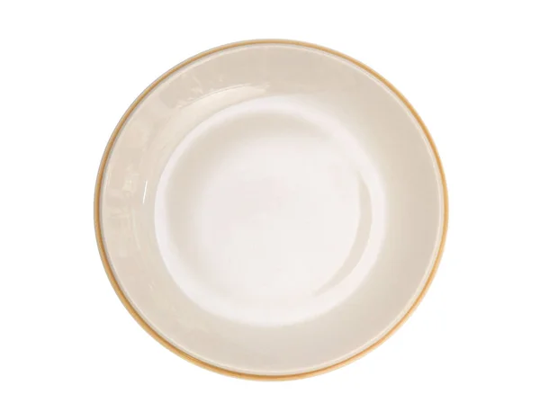 Empty plate isolated on a white background , clipping path. — Stock Photo, Image