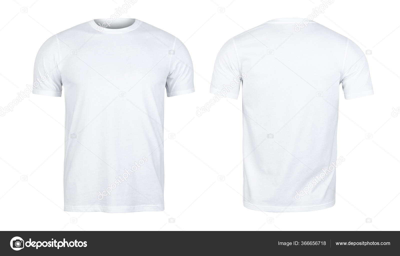 White Shirts Mockup Front Back Used Design Template Stock Photo by ...