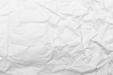 beyaz buruşmuş kağıt doku arkaplanı.