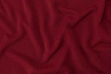 Spor Giysileri Kumaş Kumaş Arkaplanı. Kırmızı Futbol Gömleği, tasarım için kullanılabilir.