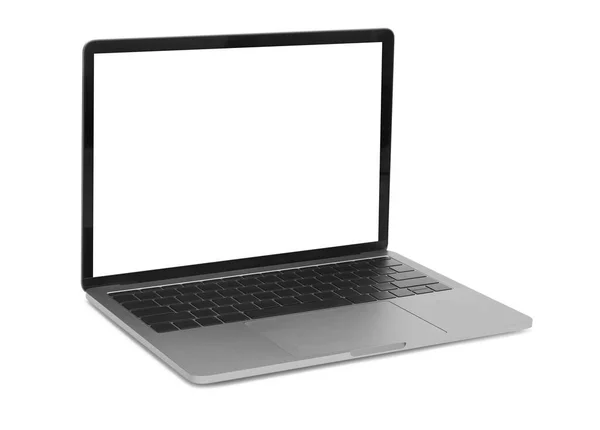 Laptop Med Tom Skärm Isolerad Vit Bakgrund Med Klippbana — Stockfoto