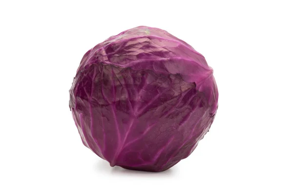 Red Cabbage Isolated White Background Clipping Path — Stock Photo, Image