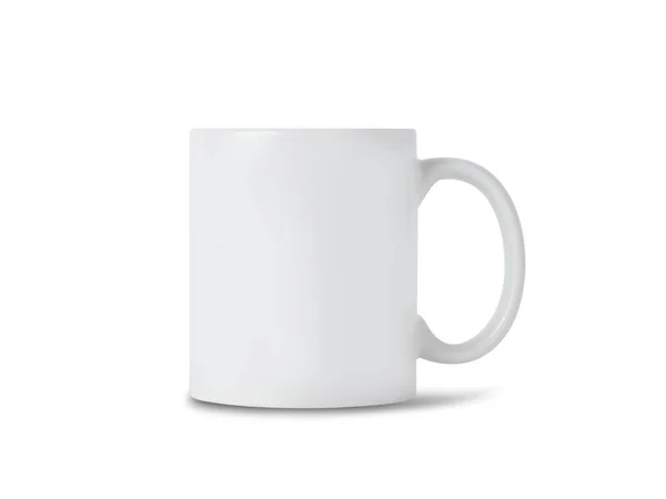 White Mug Cup Mockup Your Design Isolated White Background Clipping — Stock Photo, Image