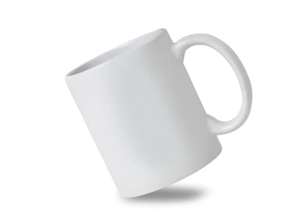 White Mug Cup Mockup Your Design Isolated White Background Clipping — Stock Photo, Image