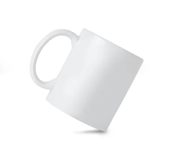 Modèle Tasse Tasse Blanche Pour Votre Conception Isolée Sur Fond — Photo