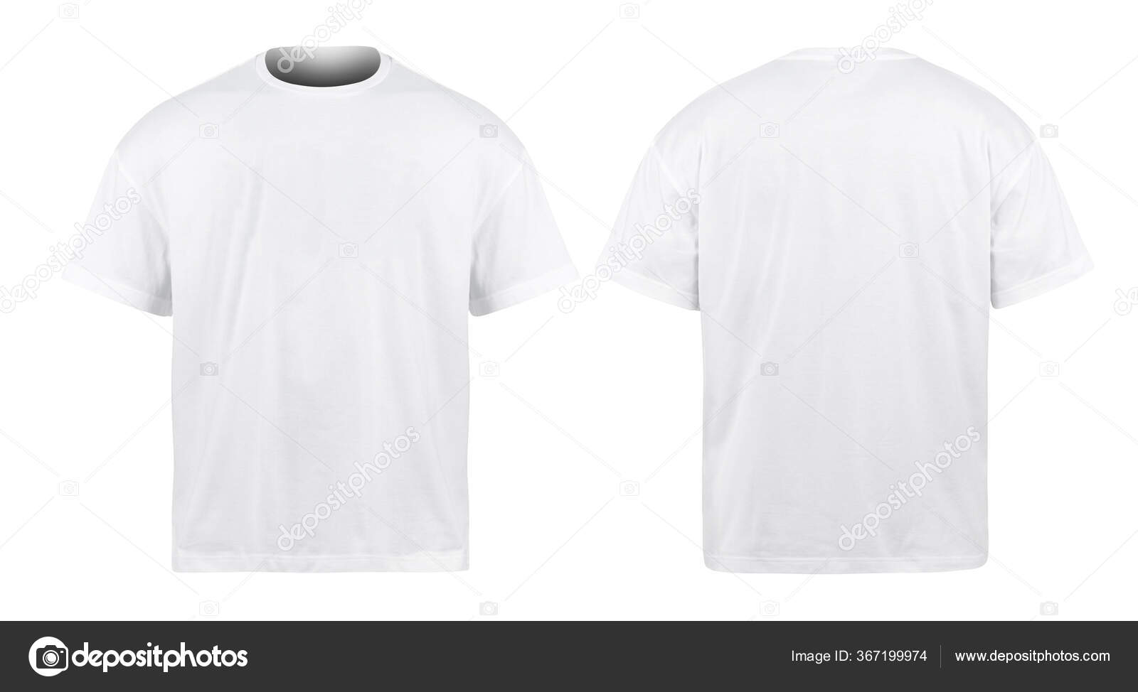 White Oversize Shirts Mockup Front Back Isolated White Background ...