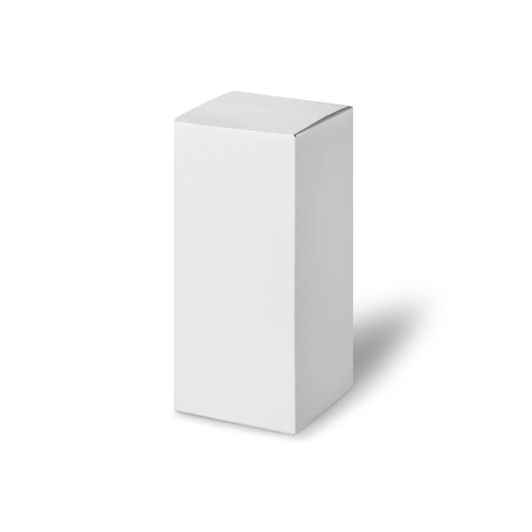 Упаковка белого ящика высокой формы в виде переднего вида изолированы на белом фоне с вырезкой пути
.