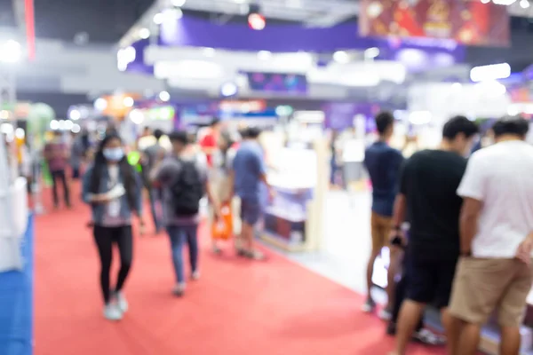 Abstract Blur People Exhibition Hall Event Trade Show Expo Background — Stock Photo, Image