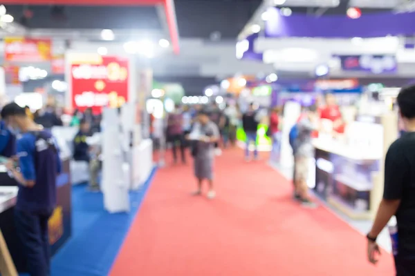 Abstract Blur People Exhibition Hall Event Trade Show Expo Background — Stock Photo, Image