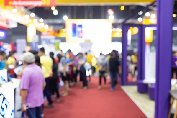 Abstract Blur People Exhibition Hall Event Trade Show Expo Background — Stock Photo, Image
