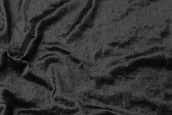 Abstract Black Fabric Cloth Texture Background Liquid Wave Wavy Folds — Stock Photo, Image