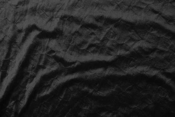 Abstract Black Fabric Cloth Texture Background Liquid Wave Wavy Folds — Stock Photo, Image