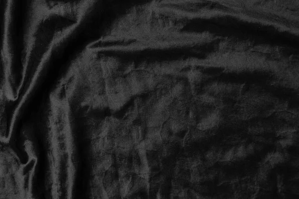 Textura Tela Negra Abstracta Fondo Onda Líquida Pliegues Ondulados —  Fotos de Stock