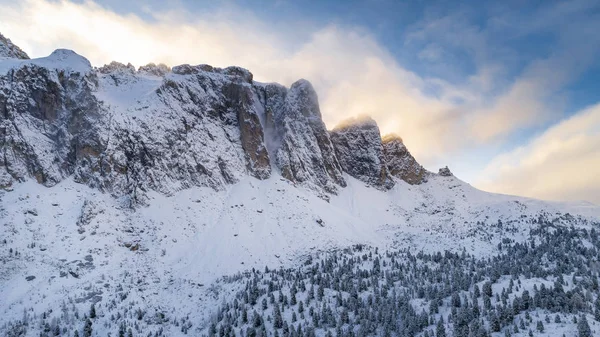 Salida Del Sol Sobre Los Alpes Cubiertos Nieve Tirol Del —  Fotos de Stock