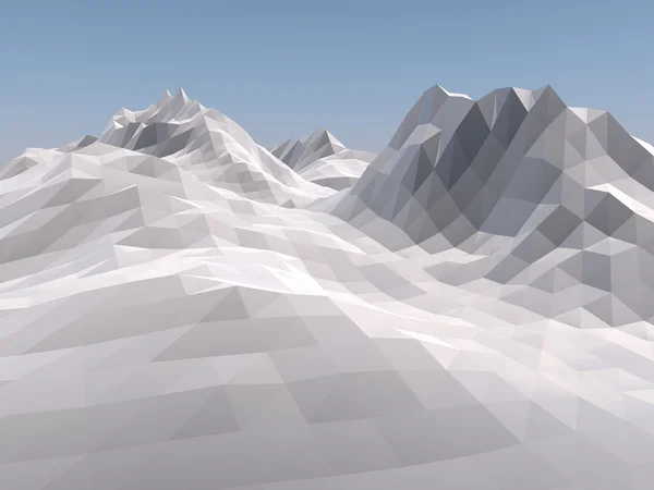 Tło low poly góry. renderowania 3D. — Zdjęcie stockowe