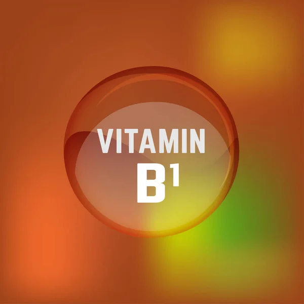 Vitamina B1 02 A — Vetor de Stock