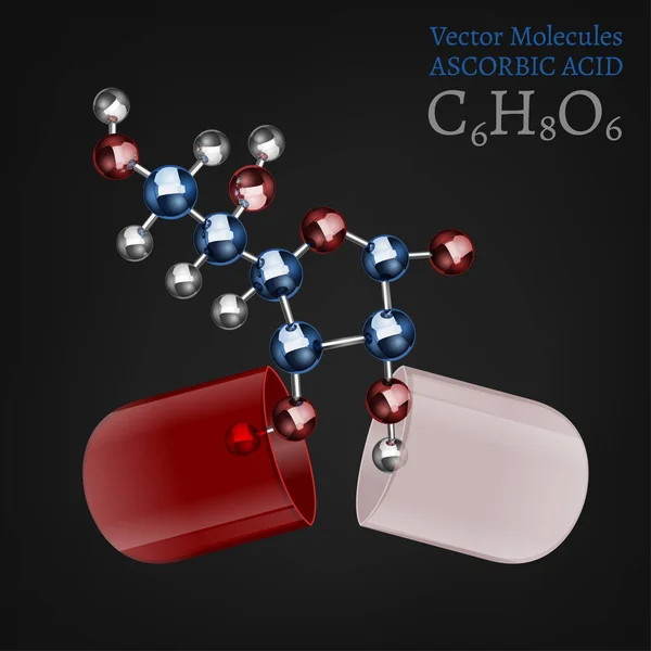 Vitamina C 01 A-02 — Vector de stock