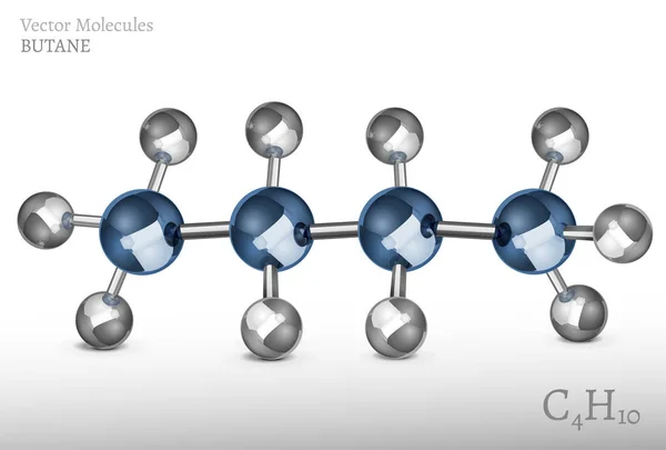 Butano Vector molecular — Vector de stock