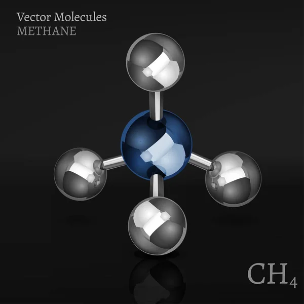 Metano Vector molecular — Vector de stock