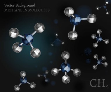 Metan molekül arka plan