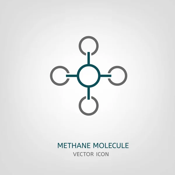 Icono de molécula de metano — Vector de stock