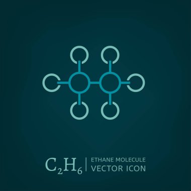 Ethane Molecule Icon clipart