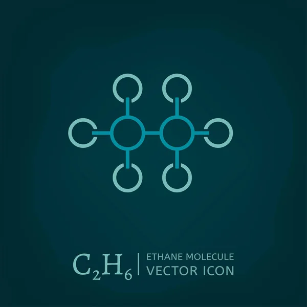 Ícono de molécula de etano — Archivo Imágenes Vectoriales