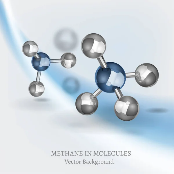 Methane Molecule Image — Stock Vector