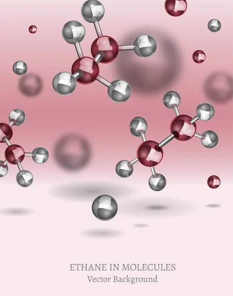 乙烷分子背景 — 图库矢量图片