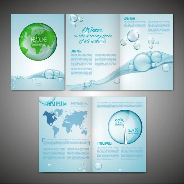 Folleto Plantilla Imagen — Vector de stock