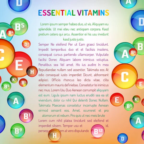 Image complexe vitaminique — Image vectorielle