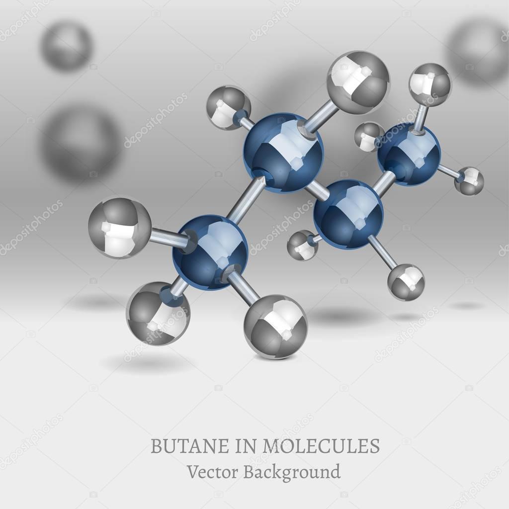 Butane Molecules Background