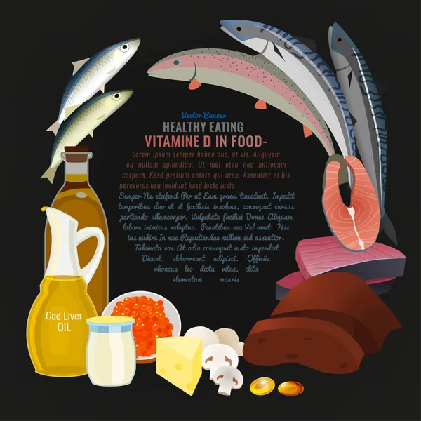 Gambar Vitamin D - Stok Vektor