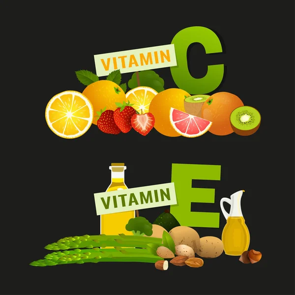 C-vitamin-kép — Stock Vector