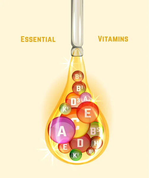 Imagem complexa de vitamina — Vetor de Stock