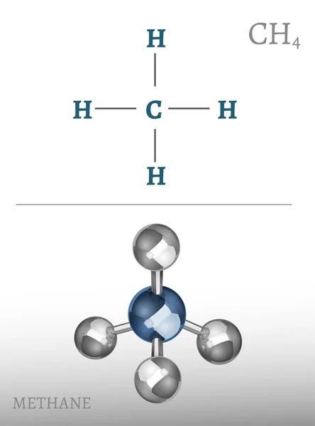 Methane Molecule Image — Stock Vector
