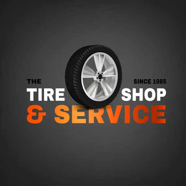 Tire Shop Logo — Stock Vector