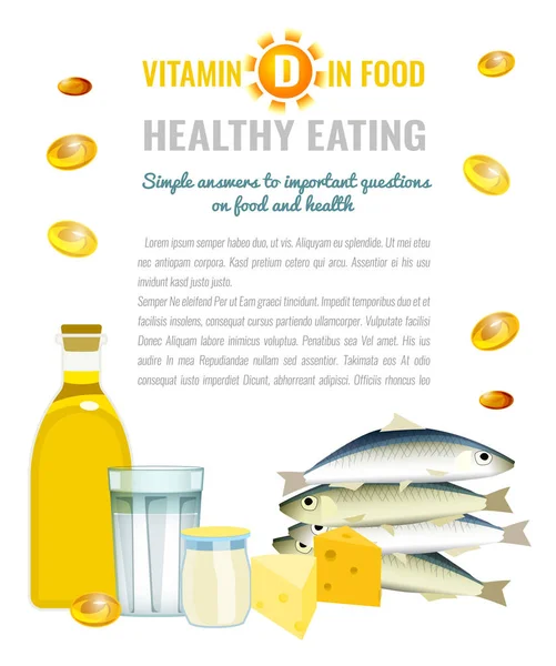 Vitamine D Image — Image vectorielle