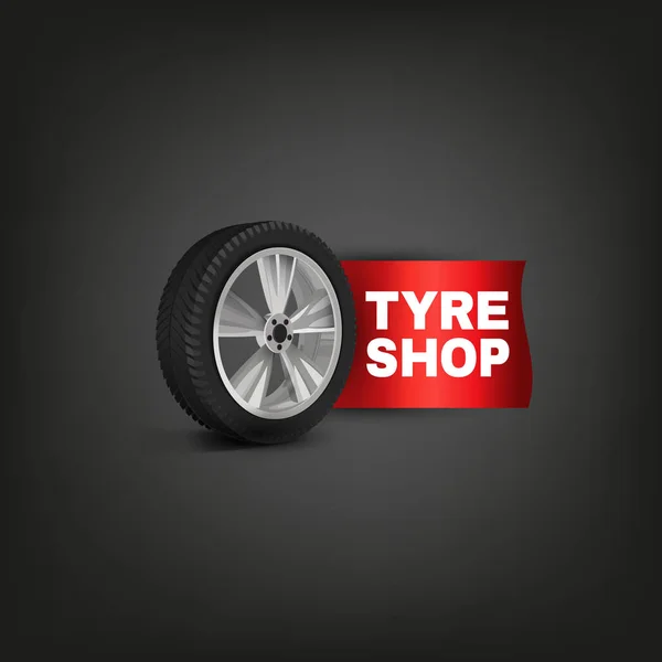 Tire Shop Logo — Stock Vector