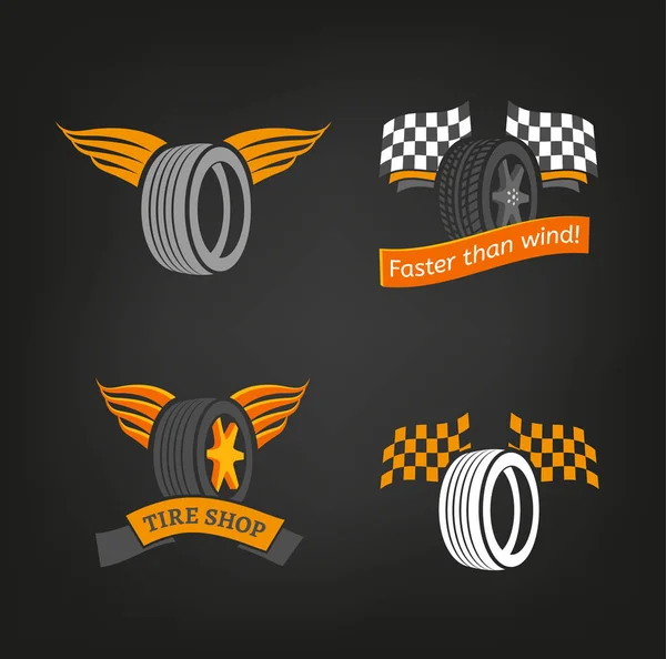 Logo del negozio di pneumatici — Vettoriale Stock