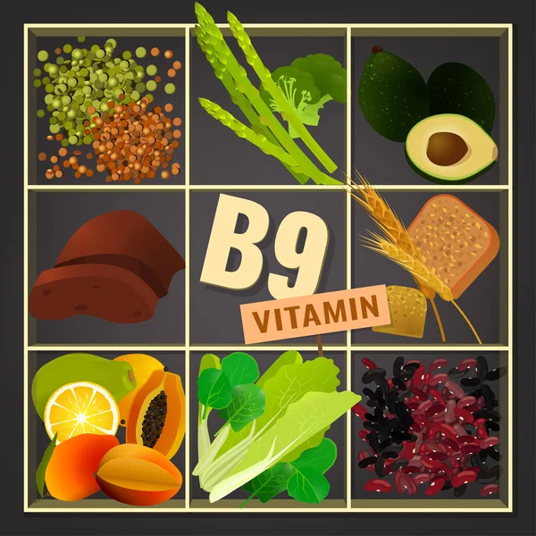 Vitaminer låda bild — Stock vektor