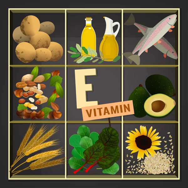 Vitaminas caja imagen — Vector de stock