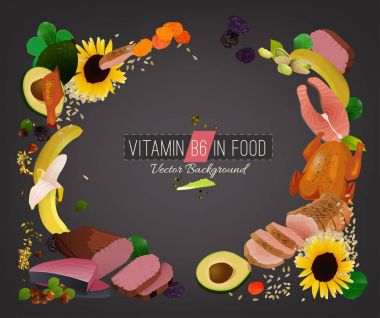B6 vitamini arka plan