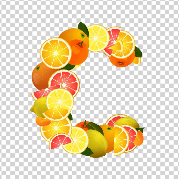 Lettrage de vitamine C — Image vectorielle