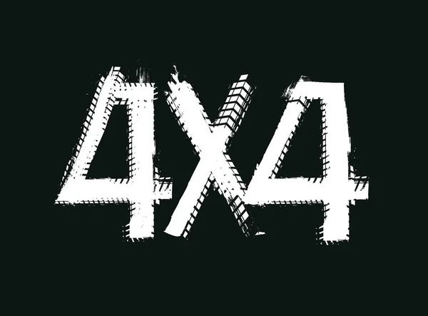 4 x 4 belettering afbeelding — Stockvector