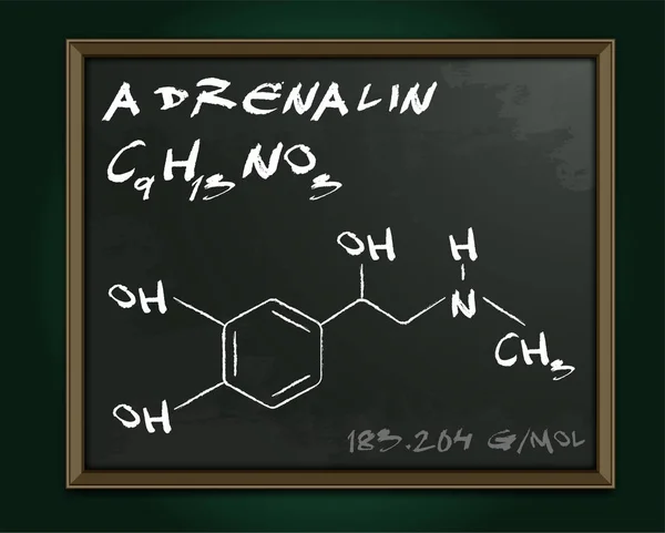 Obrázek molekula adrenalin — Stockový vektor
