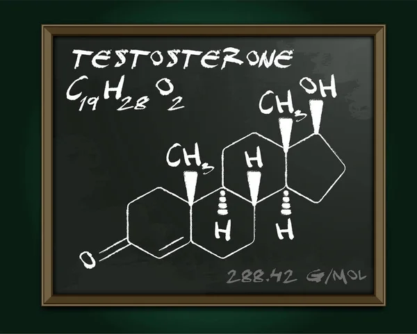 Tesztoszteron molekula kép — Stock Vector