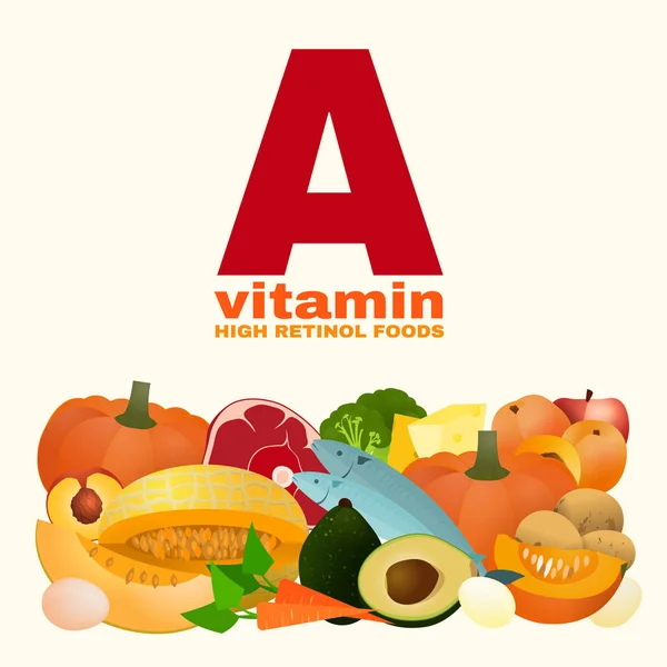 Vitamina A Fondo — Archivo Imágenes Vectoriales
