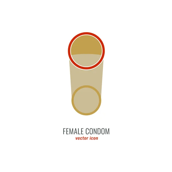 女性用コンドーム アイコン — ストックベクタ